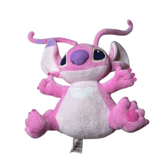 Disney Parks Lilo & Stitch Pink Angel 14” Plush Stuffed Animal Stuffy Stuffie - Picture 1 of 8
